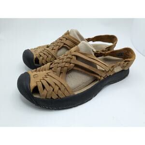 Keen Women's Tan Leather Woven Hurache-style Hiking Sandals Sz 9
